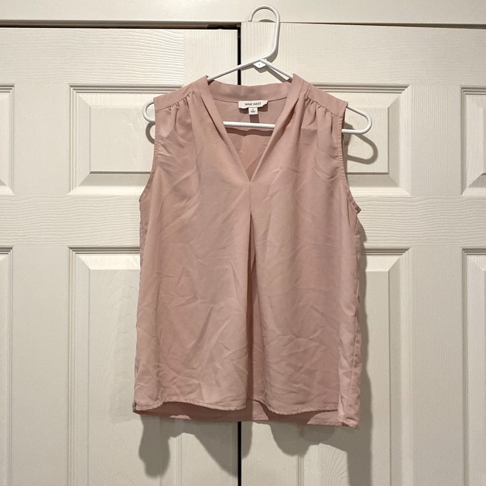 Pink Sleeveless Blouse